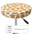 thumbnail image 4 of Kdxio Christmas Elements Print Stool Covers Round,Stretch Round Bar Stool Covers Washable Bar Stool Cushion Slipcover for 12-15 Inch Chair, 4 of 7