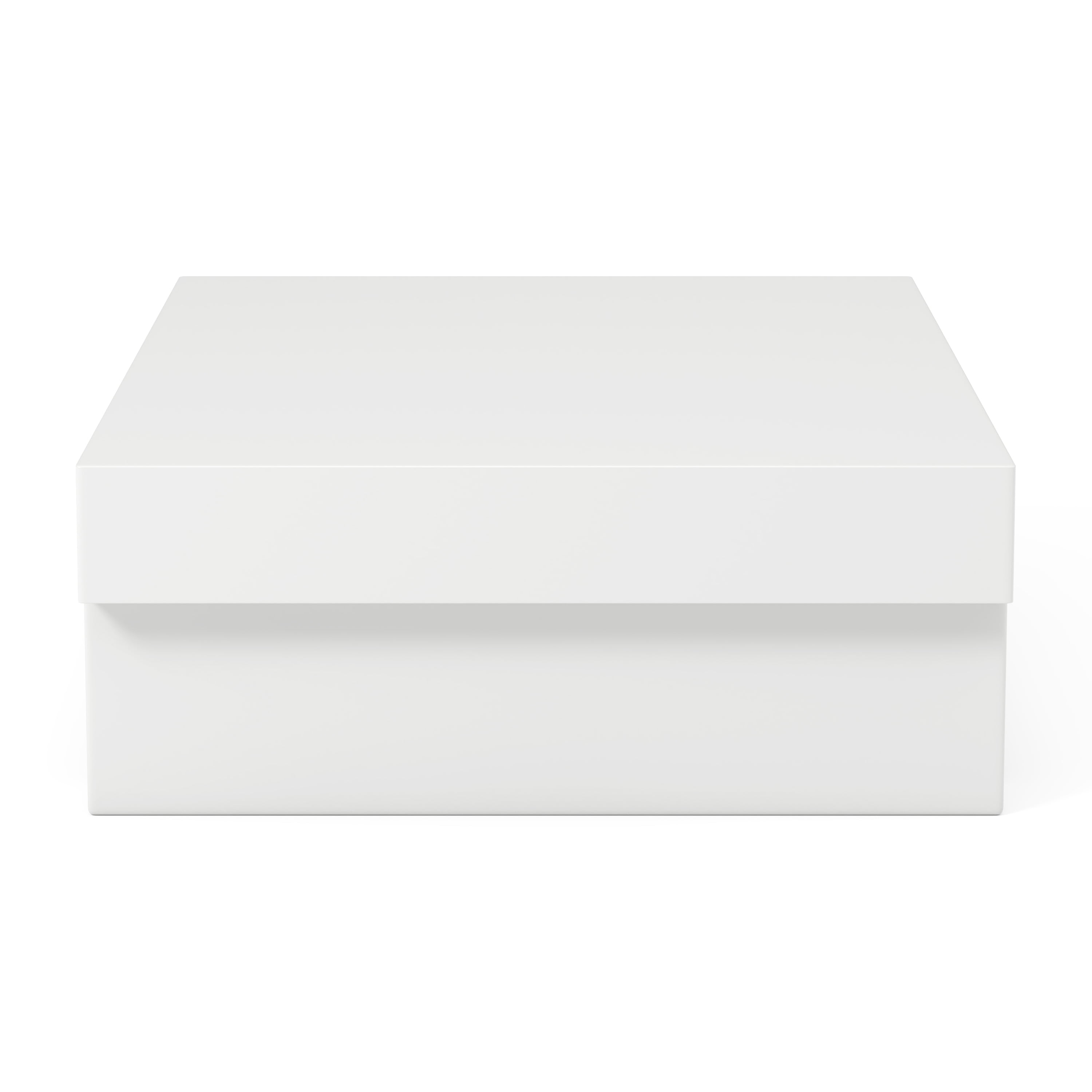 Furniture of America Krister Rustic Nightstand with 2-Drawer, Glossy White