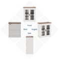 thumbnail image 5 of Buffet Cabinet with Glass Doors and Storage - Sideboard with Built-in Power Outlet - Walnut Top, White Panel - Ideal for Kitchen, Living Room, Coffee Bar, Pantry, 5 of 5