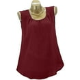 thumbnail image 4 of USSUMA Womens Summer Tops and Blouses Trendy Sleeveless Blouses for Women Summer Tops Linen Cotton Crewneck Sleeveless Summer Shirts Loose Casual Tank Tops Blouse Female, 4 of 8