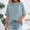 Blue, variant on Linen Tunic Short Sleeve Blouses Button Down Dress Shirts Peasant Blouses 3/4 Sleeve Boho Tunic Tops with Button Basic Tee Shirt Linen Shirts for Women Gauze Blouses Red M