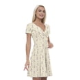 thumbnail image 1 of Women’s A Line Rabbits Summer Dress, Retro Triangle Arrangement, Cross Wrap V Neck, 6 Sizes, by Ambesonne, 1 of 2
