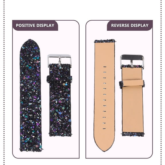 GOOHOCHY Black PU Leather Watch Strap for Watch 3 4 5 Adjustable and Comfortable to Wear