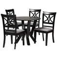 thumbnail image 2 of Baxton Studio Mari Modern Grey Fabric and Dark Brown Finished Wood 5-Piece Dining Set, 2 of 10
