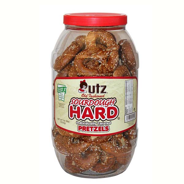 Utz Old Fashioned Sourdough Hard Pretzels 28 oz Plastic Jars Single
