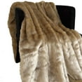thumbnail image 2 of Plutus Brands Plutus Brown Gold Rabbit Faux Fur Luxury Throw Blanket, Throw 60W x 84L, 2 of 3