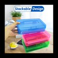 thumbnail image 5 of Paquete de 6 Cajas de LáPices de PláStico Estuche una Granel Caja de LáPices con Capacidad de Colores Surtidos Estuche de LáPices Transparente con Tapa una PresióN, 5 of 5