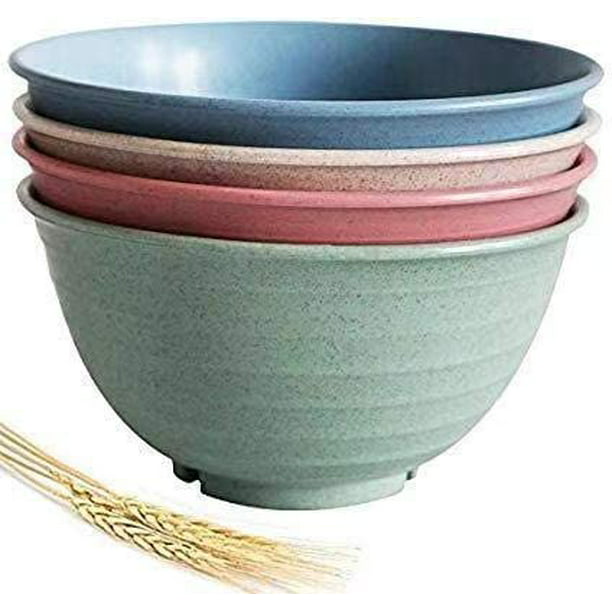 Unbreakable Cereal Bowls, (Brand) 30 OZ Lightweight Wheat Straw Bowl