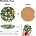 thumbnail image 3 of Coolnut Car Coaster 2 Pack, St. Patrick's Day Shamrock Absorbent Ceramic Cup Holder Coaster with Fingertip Grip for Car Van Wheels Boats Trucks Home Decor, 3 of 6