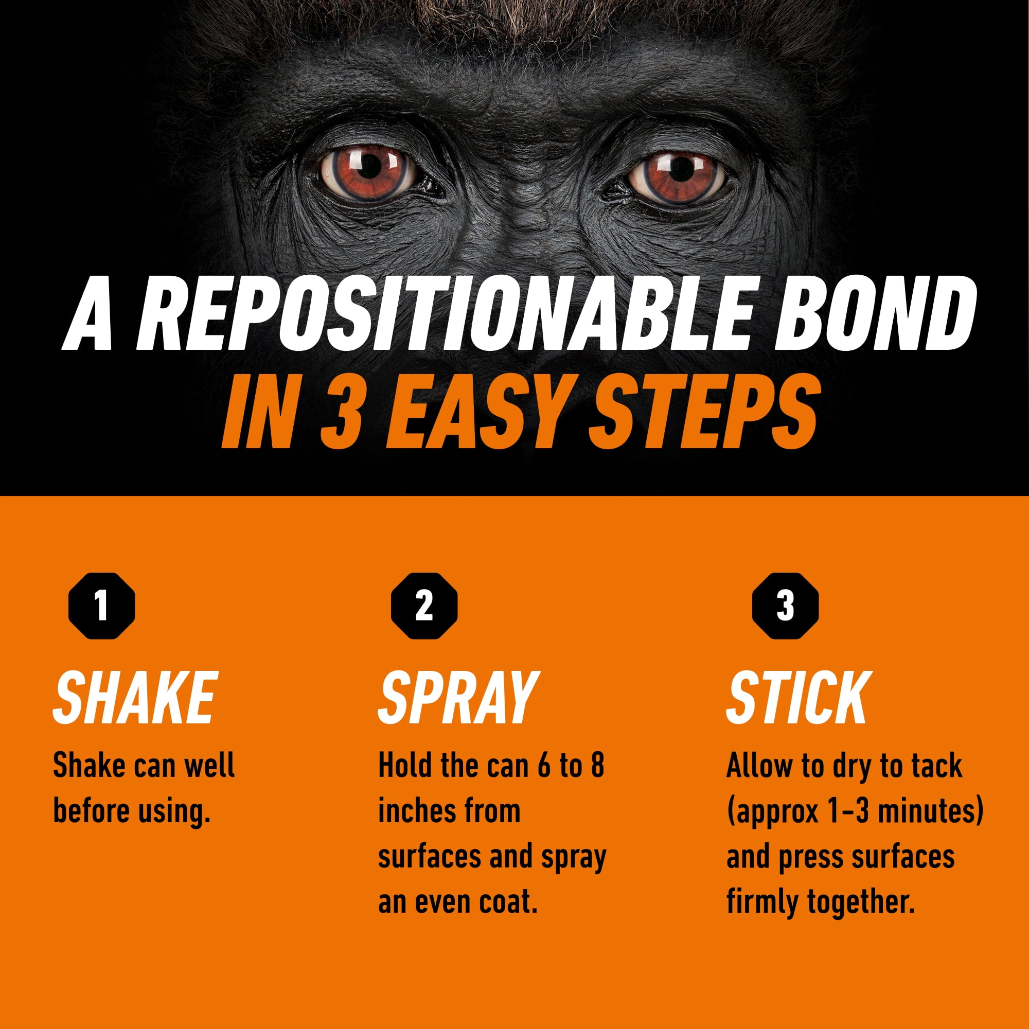 Gorilla Glue HD Contact Adhesive Spray 12.2oz Can Recommended Surface: Hardware