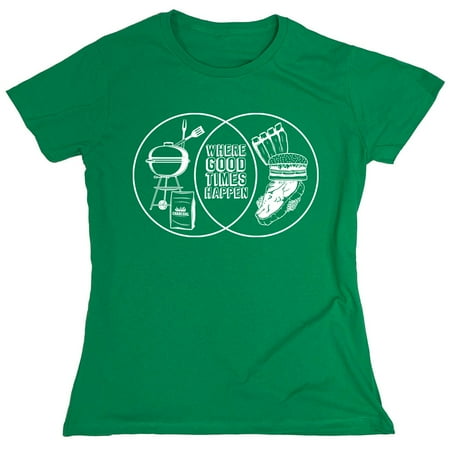 Where Good Times Sarcastic Humor Novelty Funny Women's Casual Tees