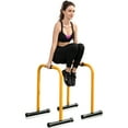 Relife Adjustable Parallette Dip Bar Station Fitness Workout Dip Stand