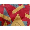 thumbnail image 4 of oneOone Tissu Popeline de Coton Rectangle & Triangle Imprimé Géométrique Tissu au Mètre 42 Pouces de Large, 4 of 4