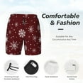 thumbnail image 3 of Naloa Romantic white snowflakes Print Men Swim Trunks with Compression Liner ,Board Shorts,Men's Swim Shorts with Drawstring and Elastic Waistband-Small, 3 of 6