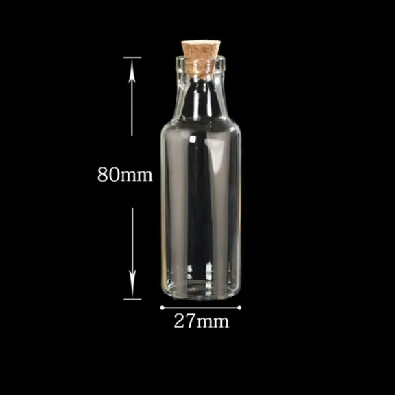 U8MO 12ml~35ml Mini Beer Bottles Cork Stopper Glass Vial Jars Containers Drift Bottle-25ml