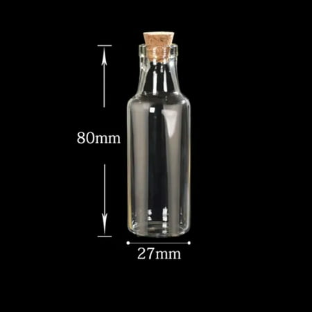 

U8MO 12ml~35ml Mini Beer Bottles Cork Stopper Glass Vial Jars Containers Drift Bottle-25ml