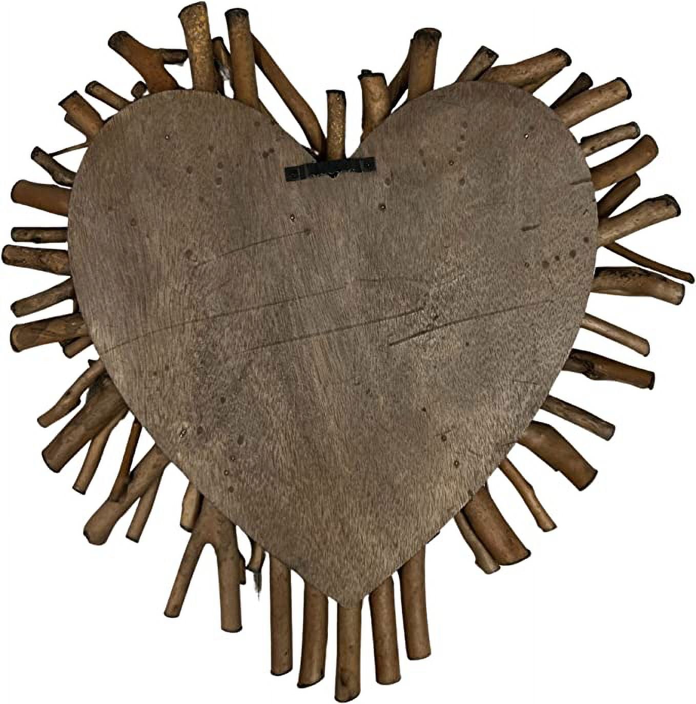 First of a Kind Driftwood Heart - Rustic Wall Decor Wooden Hearts, Drift Wood Wall Art Pieces - Wall Hanging Heart Shaped Ornament for Home Room & Kitchen Decorations (Brown)
