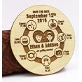 thumbnail image 1 of Personalized Wedding Save The Date Magnet 20 Rustic Engraved Wood Magnets Wedding Announcements, 1 of 2