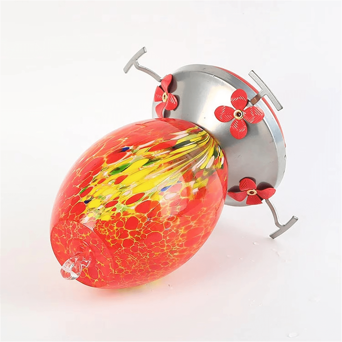 Hummingbird Feeder, Large Glass Bird Feeder for Outdoor Use with Ant Proof Hooks