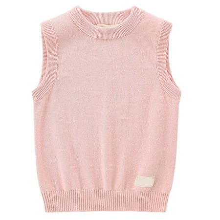 Boys Girls Sweater Vest Kids Sleeveless School Uniform Vests Teen Casual V Neck Knit Pullover Knitwear Winter Trendy Clothes Cute Sweaters For Teen
