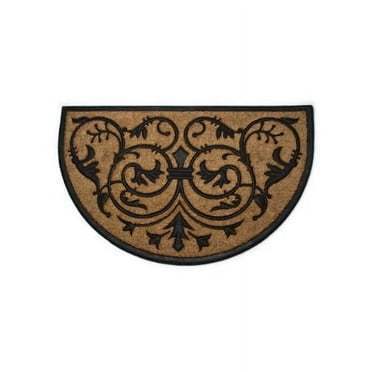 Abbott Collection Coir & Rubber Semicircle Doormat, Jumbo
