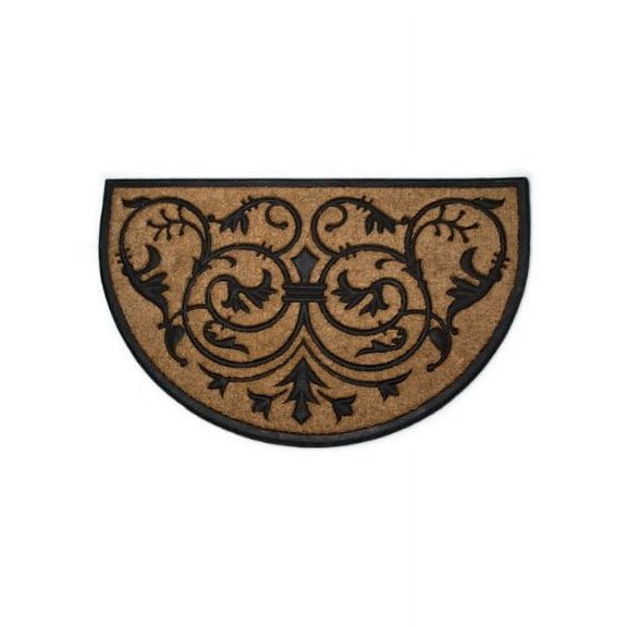 Abbott Collection Coir & Rubber Semicircle Doormat, Jumbo