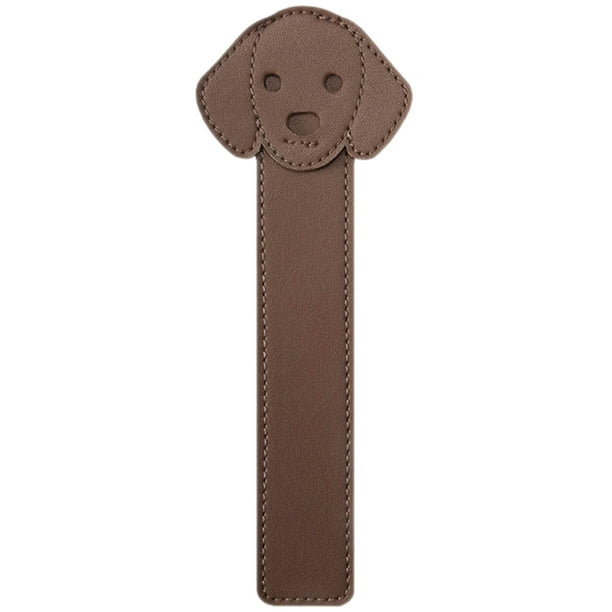 Marcador de perro de piel sintética, marcapáginas de animales de PU, marcador de página de lectura, regalo para amantes de los libros