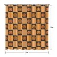 thumbnail image 5 of Checkered Pumpkin Halloween Pattern Shower Curtain 72"x72" ,Bathroom Decorative Shower Curtains Set with 12 Hooks,Modern Waterproof Washable Shower Curtain, 5 of 6