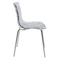 thumbnail image 3 of Pemberly Row Modern Rain Drop Design Dining Chair in Clear Set of 2, 3 of 9