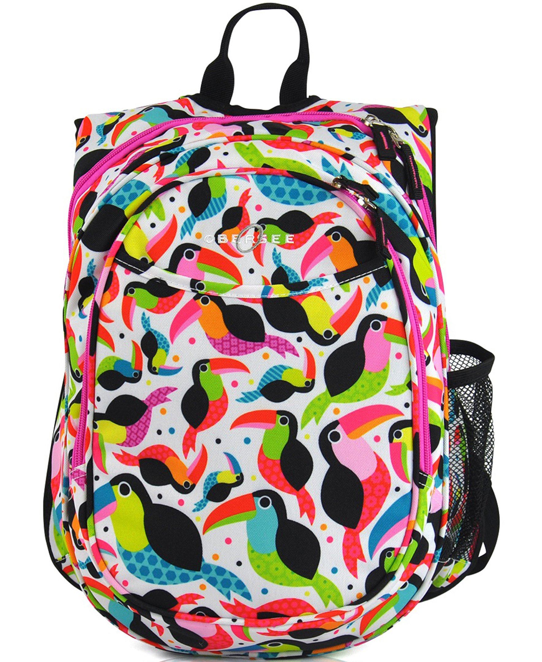 O3KCBP023 Obersee Mini Preschool All-in-One Backpack for Toddlers and Kids with integrated Insulated Cooler | Toucan - image 1 of 4