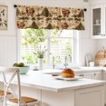 thumbnail image 3 of AshasdS Vintage Santa Claus & Christmas Trees Window Valance Winter Pattern Short Curtain Rod Pocket Living, 3 of 5