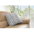 thumbnail image 6 of TreeWool (Pack of 2) Ogee Ikat Accent Decorative Cotton Throw Pillow Covers (18 x 18 Inches, Graphite Gray), 6 of 6