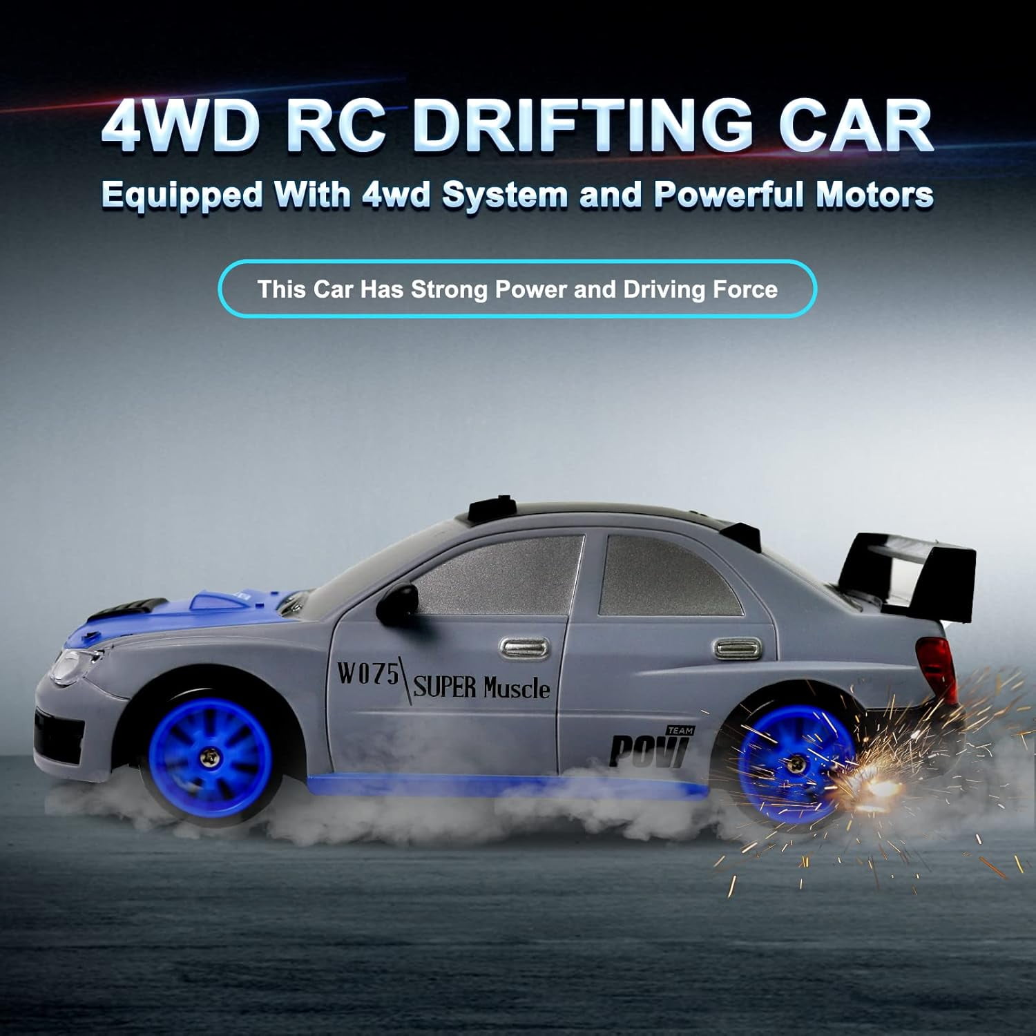 ATJIA Remote Control Car RC Drift Car 2.4GHz 1:24 Scale 4WD 15KM/H High Speed Drifting Tire Racing Sport Toy Car