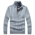 thumbnail image 1 of Mens Zip Up Hoodie Mens Sweatshirt Classic Plain Knitted Sweater 1/2 Zip Up Lightweight Drawstring Pullover Hoodie Mens Hoodie Zip Up Mens Sweatshirt Hoodie Mens Pullover Hoodie, 1 of 1