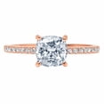 thumbnail image 7 of Solitaire with Accents Engagement Ring for Women - 2.7ct Natural Sky Blue Topaz in 14K Rose Gold Promise Ring, 7 of 7