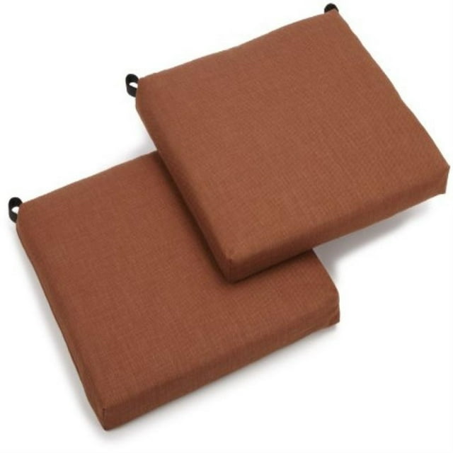 Coussin de Chaise en Polyester Filé de 20 Po sur 19 Po (Ensemble de Deux) - Moka