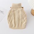thumbnail image 2 of Aosijia Dog Sweaters Winter Warm Dog Clothes Turtleneck Knitted Pet Clothing Puppy Cat Sweater Vest Coat for Small Dogs Beige S, 2 of 9