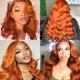 thumbnail image 2 of Hair Bundles Ladrxadr Ginger Body Wave 350 naranja 40 cm, 2 of 5