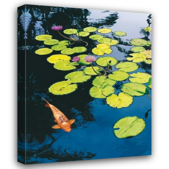 Maureen Love 20x24 Gallery Wrapped Canvas Wall Art Titled - Koi Pond I