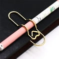 thumbnail image 5 of Metal Heart Shaped Pen Clip Holder, Silver Gold Rose Gold Sturdy Metal, Portable Desk Organization Stationery Accessory, Everyday Writing Souvenir, 0.39" x 0.75" x 2.8", KTFgvq, 5 of 5