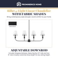 thumbnail image 2 of Prominence Home Billet 4-Light Linear Chandelier with Fabric Shades, Matte Black, 2 of 12