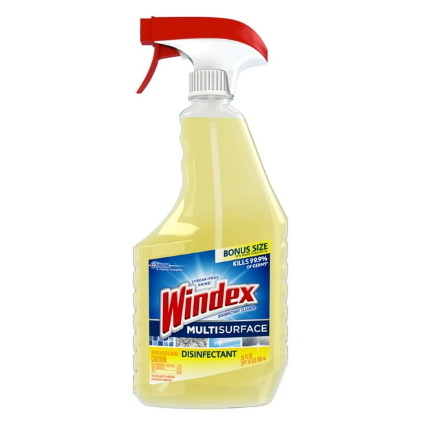 Windex Disinfectant Cleaner MultiSurface Trigger 26 Fluid Ounces
