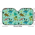 thumbnail image 3 of Car Windshield Sunshade Blocks Sun Visor Protector Dinosaurs Trees and Fern Foldable Sun Shield For Vehicle Car Truck SUV Van 51x27.5 Inch Keep Vehicle Cool, 3 of 6