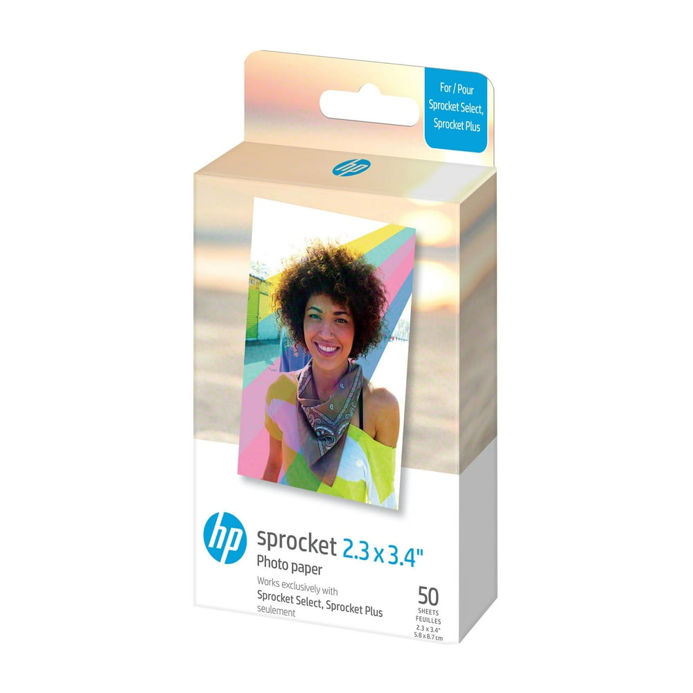 HP Sprocket 2.3 x 3.4" Premium Zink Sticky Back Photo Paper (50 Sheets