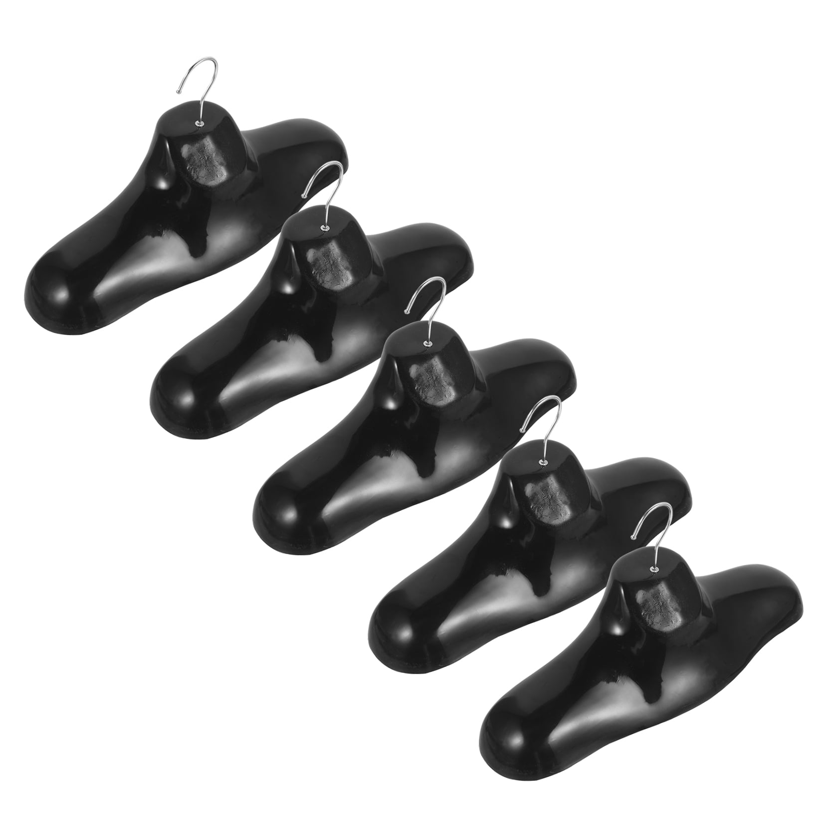 Soimiss 5Pcs Black Mannequin Rack for Displaying Shawls Scarves and Robes Plastic Shoulder Shape Hanger