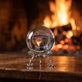 thumbnail image 5 of Unique Bargains Crystal Ball Figurine 3D Glass Paperweight with Base Clear Style A, 5 of 7