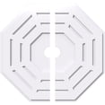 thumbnail image 1 of Ekena Millwork CMP26WN2-03000 26 in. OD x 3 in. ID Square Westin Architectural Grade PVC Contemporary Ceiling Medallion - 2 Piece, 1 of 1