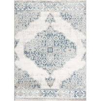 BoutiqueRugs Amir Farmhouse Area Rug - Cream, Beige - 6'7" x 9'