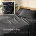 thumbnail image 6 of Bare Home Linen Sheet Set - Deep Pocket - Breathable - 4-Pieces - California King, Dark Gray, 6 of 10