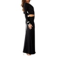 thumbnail image 6 of Liacowi Sexy Long Sleeve Hollow Out Dress for Women Low Cut Dresses Slim Fit Fishtail Long Dress Cocktail Dress, 6 of 9